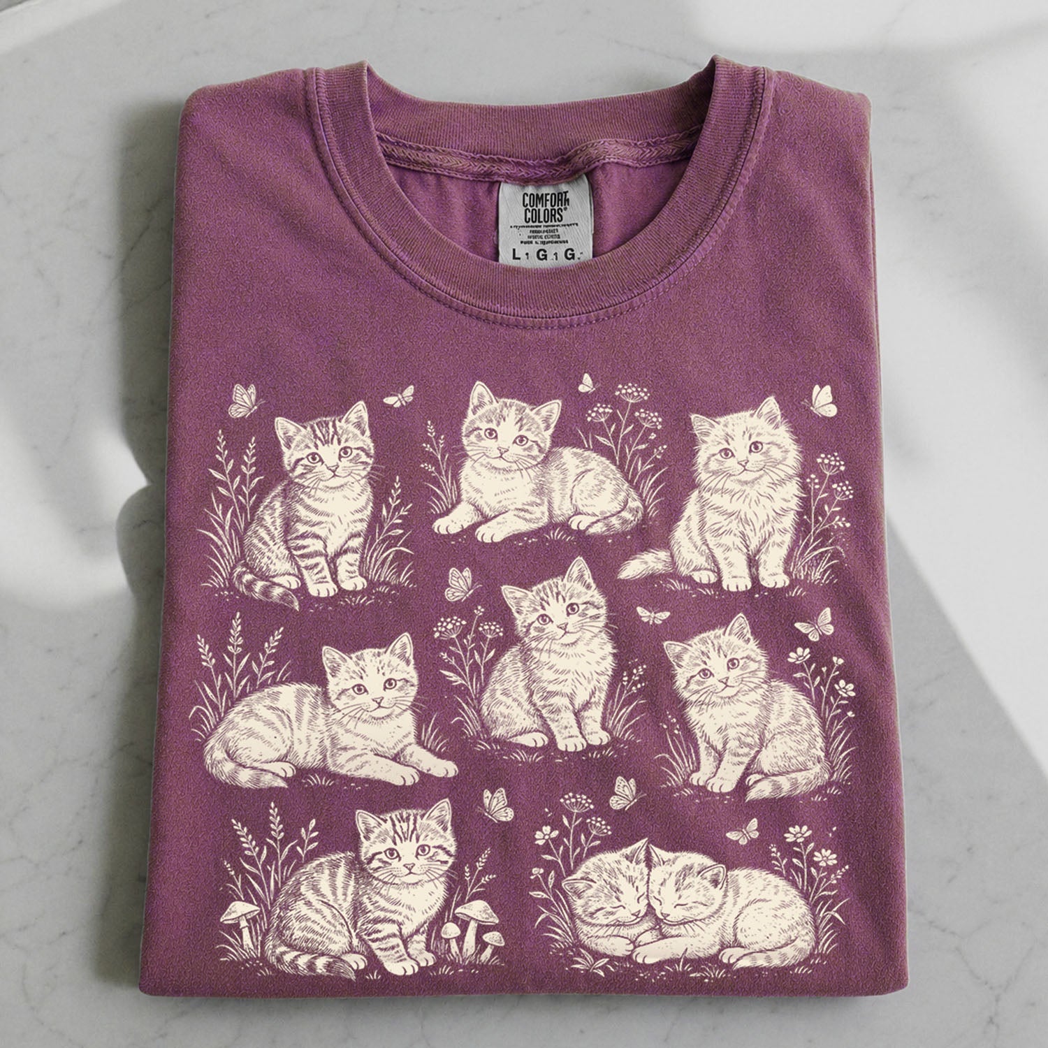 Vintage Cat Collage T-Shirt
