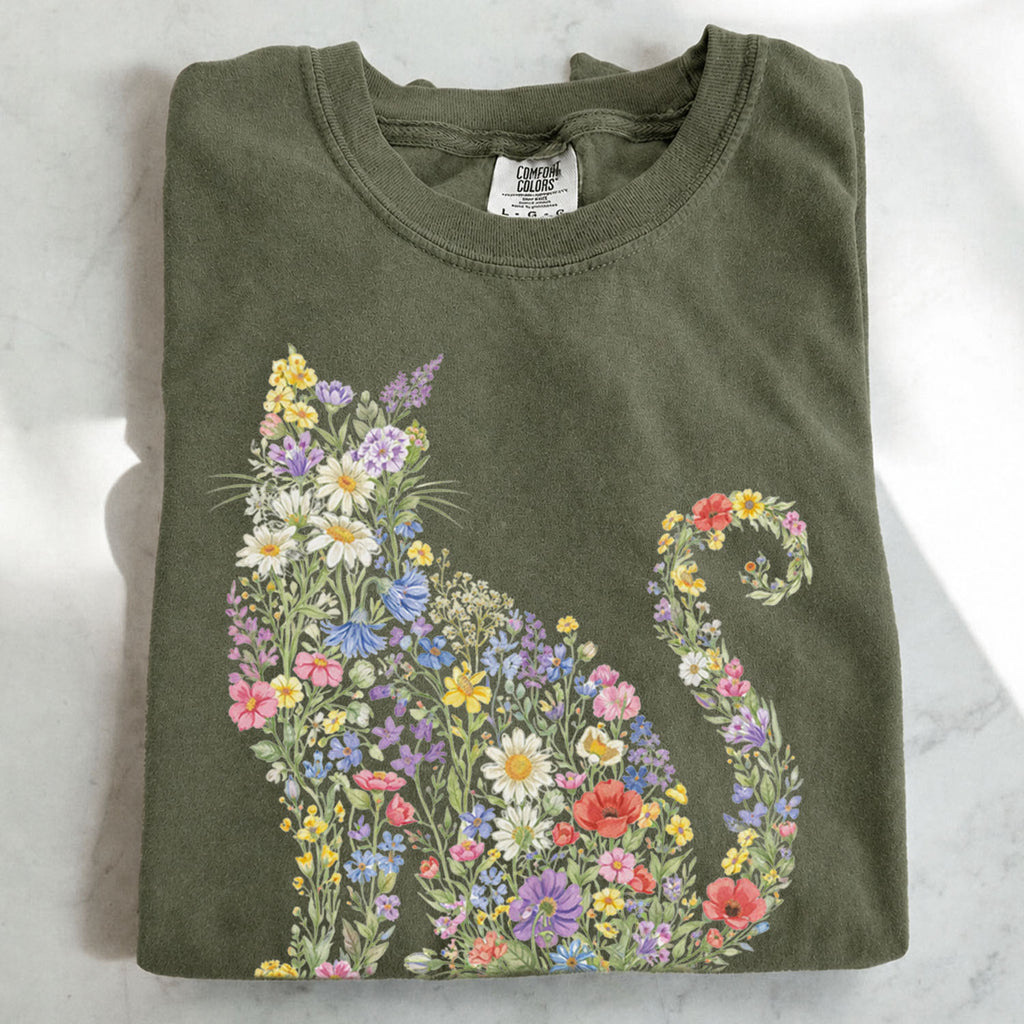 Wildflower Cat T-Shirt