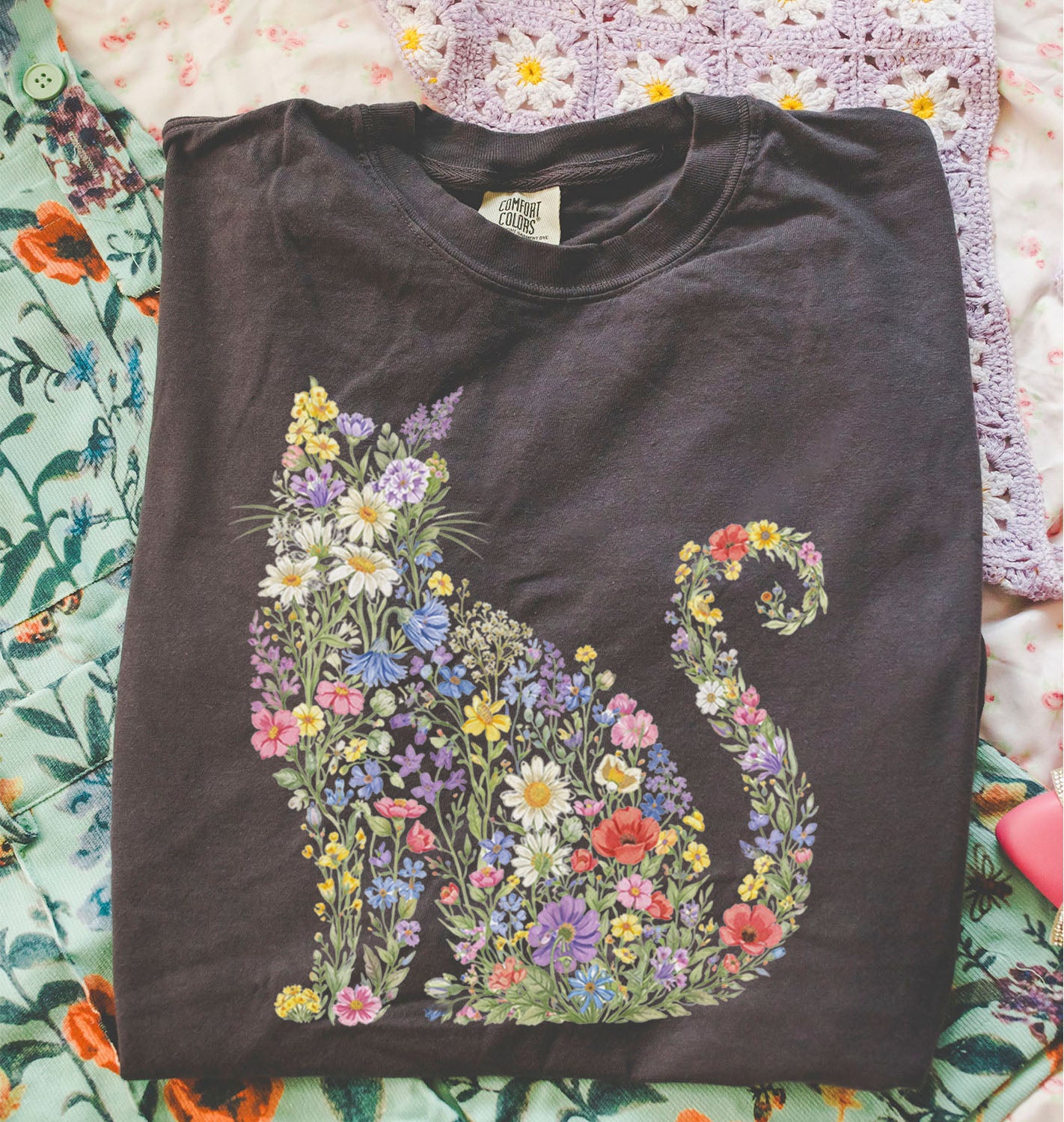 Wildflower Cat T-Shirt