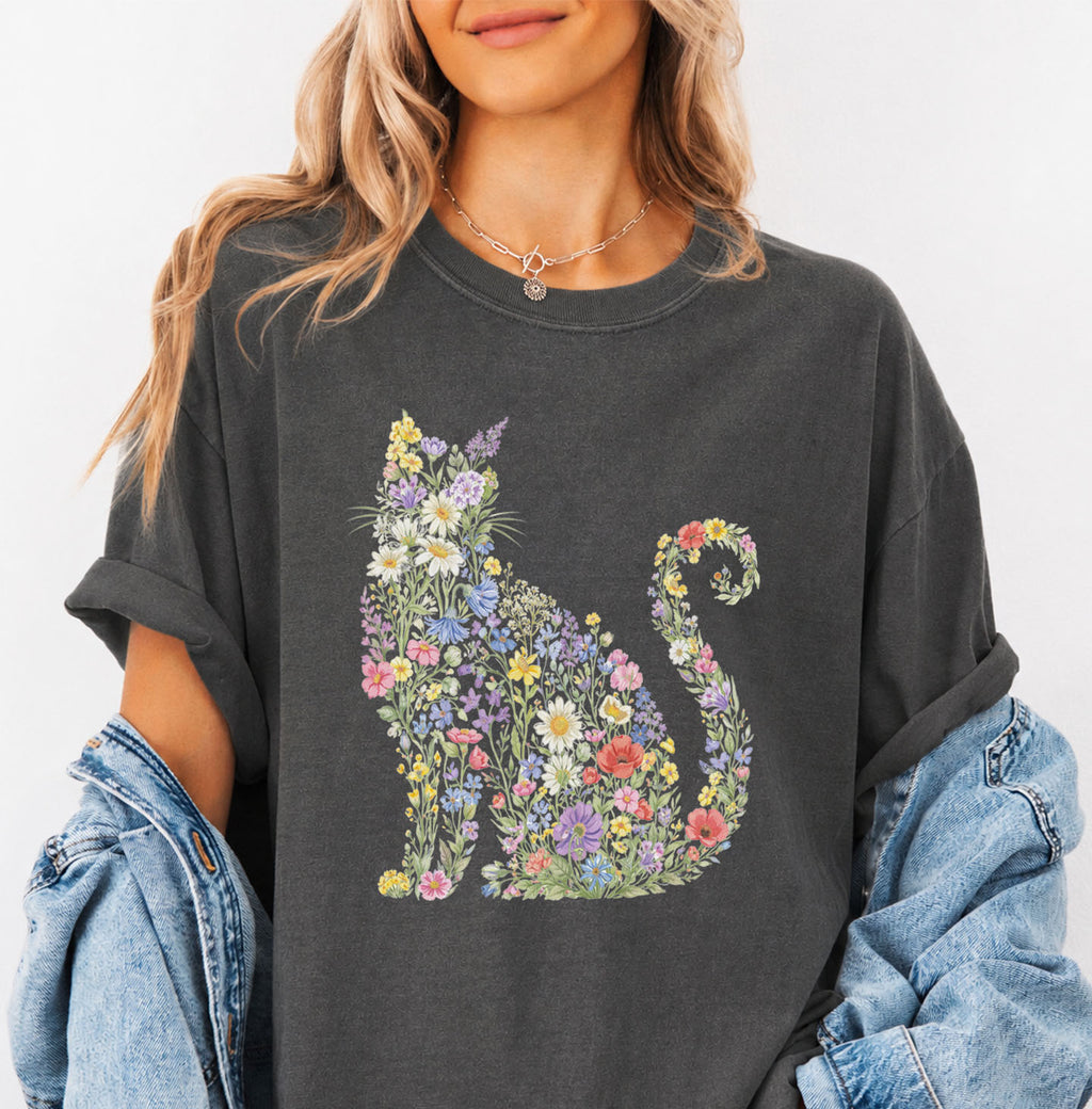 Wildflower Cat T-Shirt