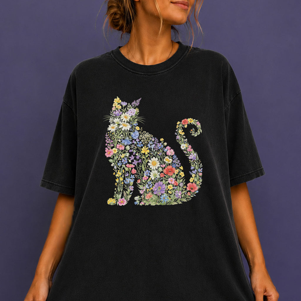 Wildflower Cat T-Shirt