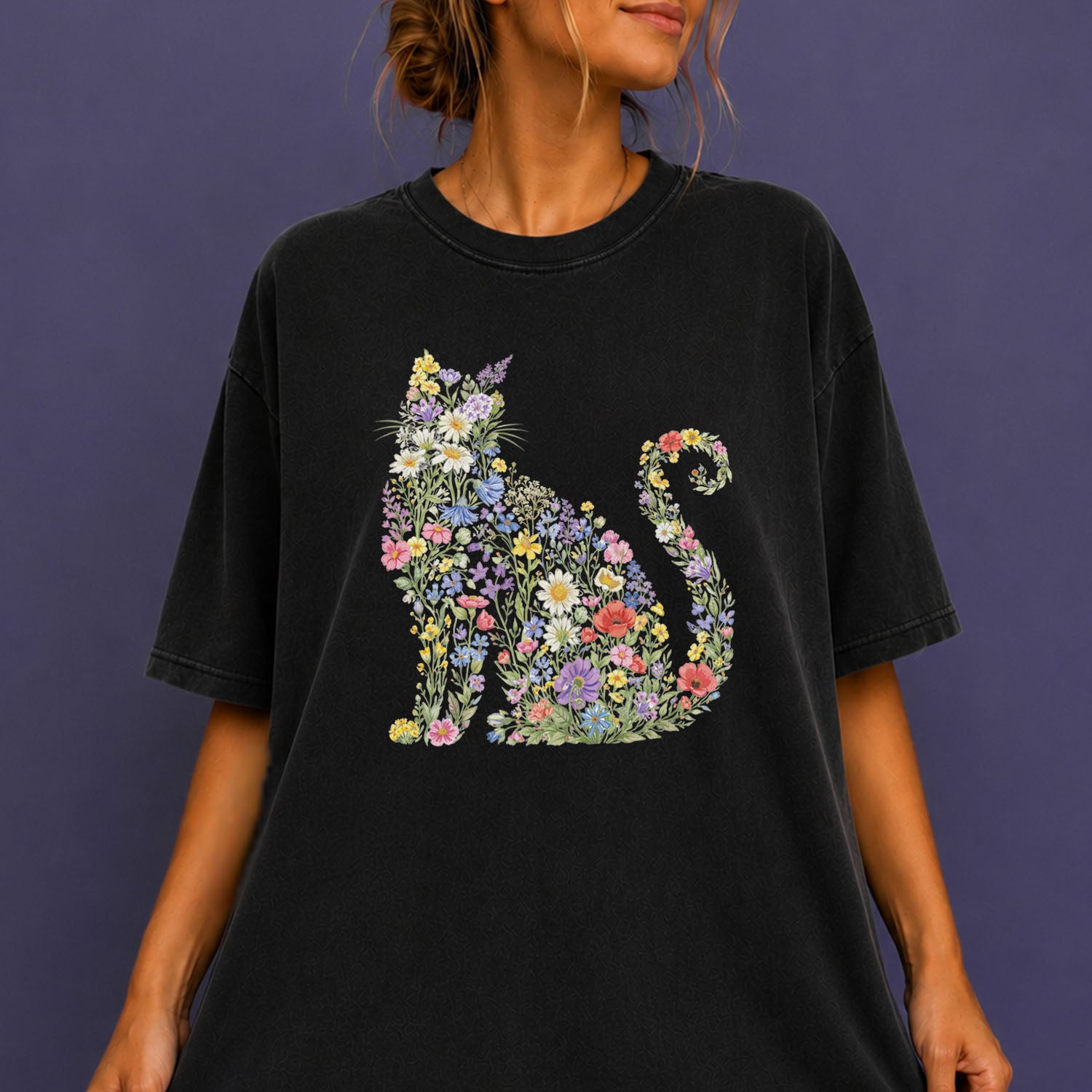 Wildflower Cat T-Shirt