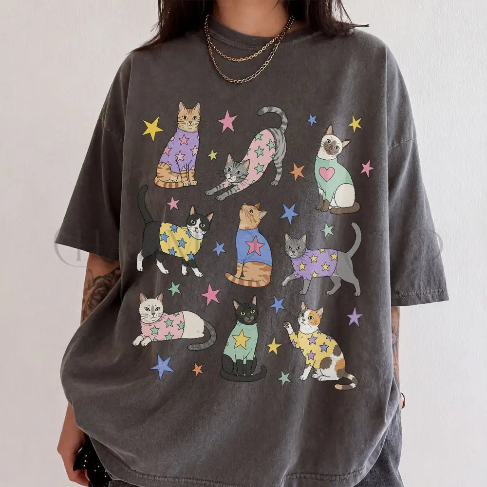 Cats in Sweaters Comfort Colors T-Shirt - Pepper / S - T-Shirt