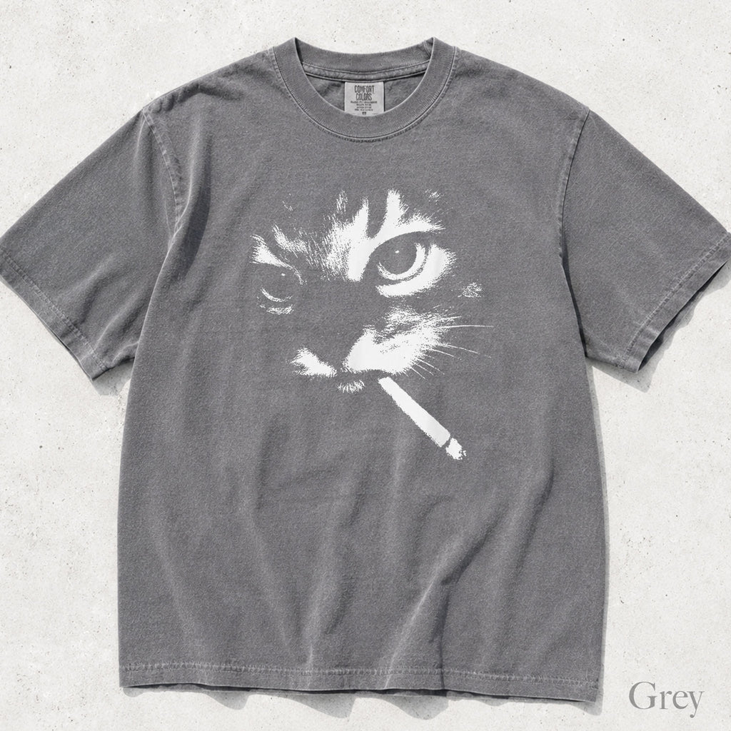 Smoking Cat Comfort Colors T-Shirt