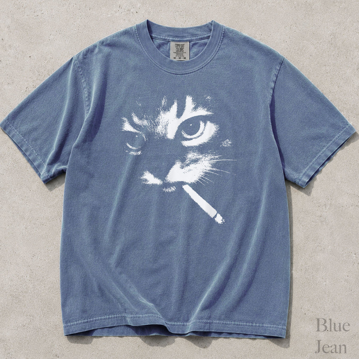 Smoking Cat Comfort Colors T-Shirt