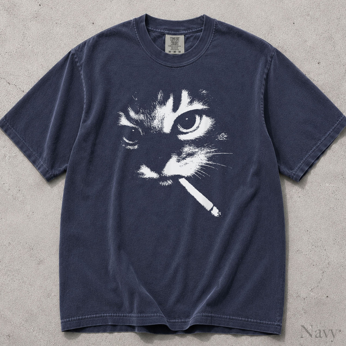 Smoking Cat Comfort Colors T-Shirt