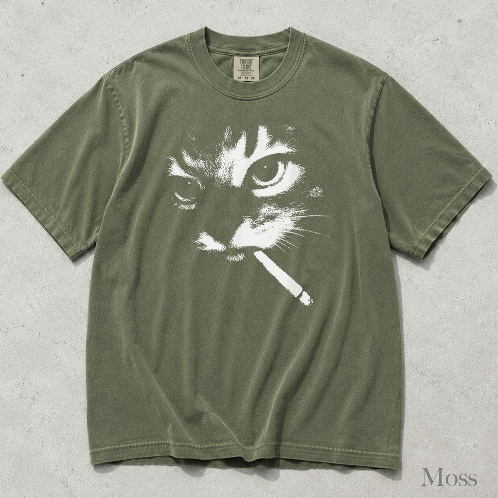 Smoking Cat Comfort Colors T-Shirt