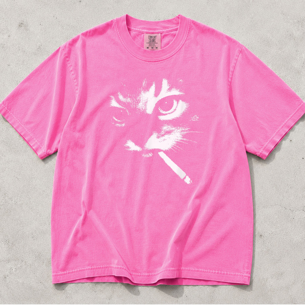 Smoking Cat Comfort Colors T-Shirt