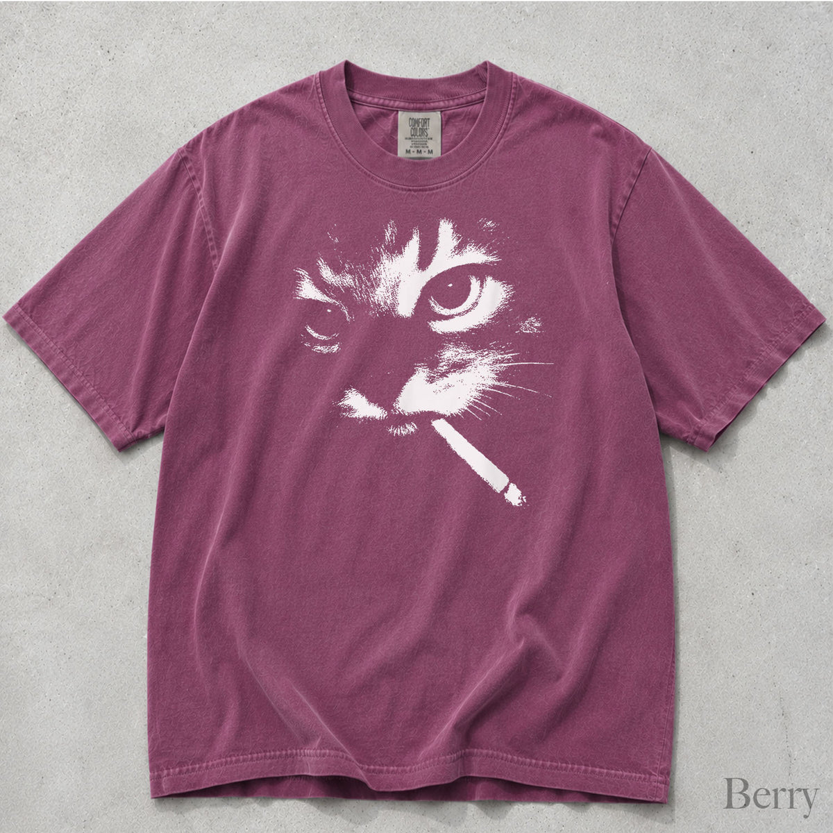 Smoking Cat Comfort Colors T-Shirt