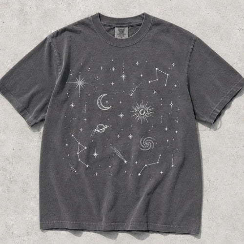 Celestial Astrology Comfort Colors T Shirt - Pepper / S - T-Shirt