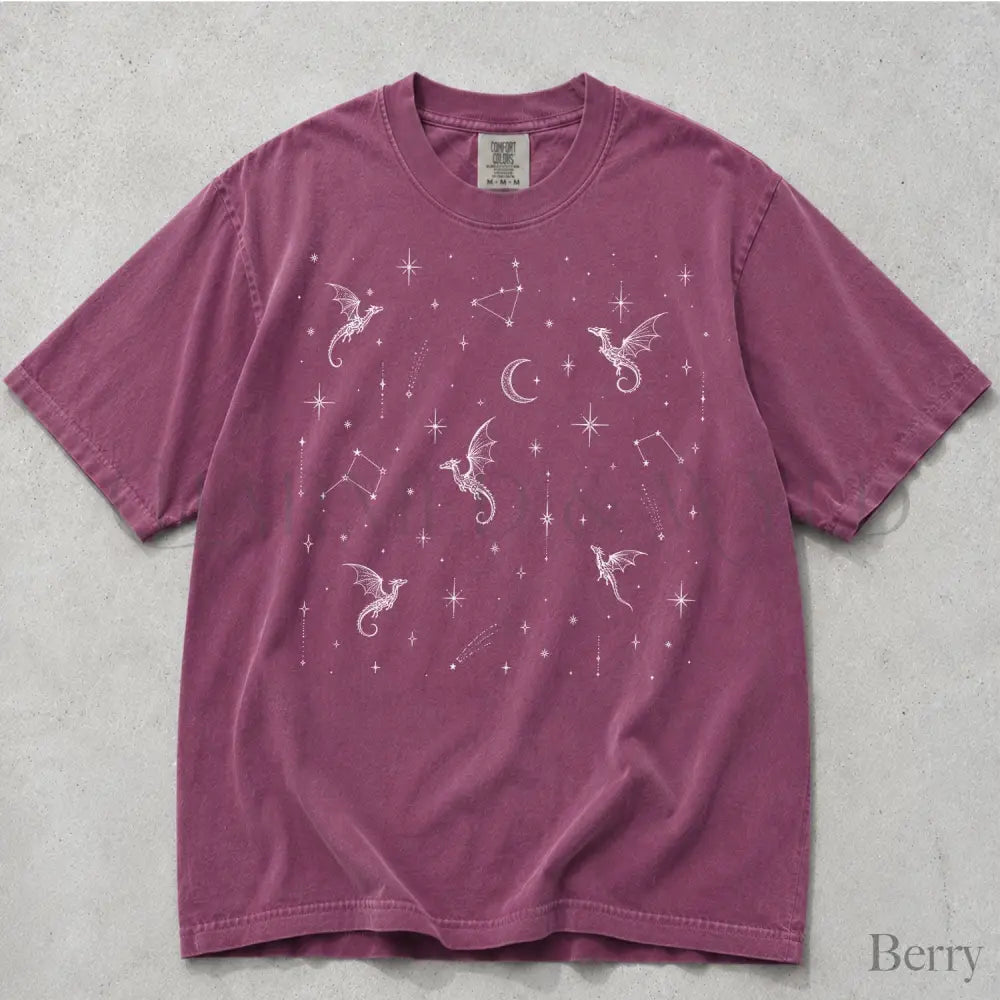 Celestial Dragon Comfort Colors T-Shirt - Berry / S - T-Shirt