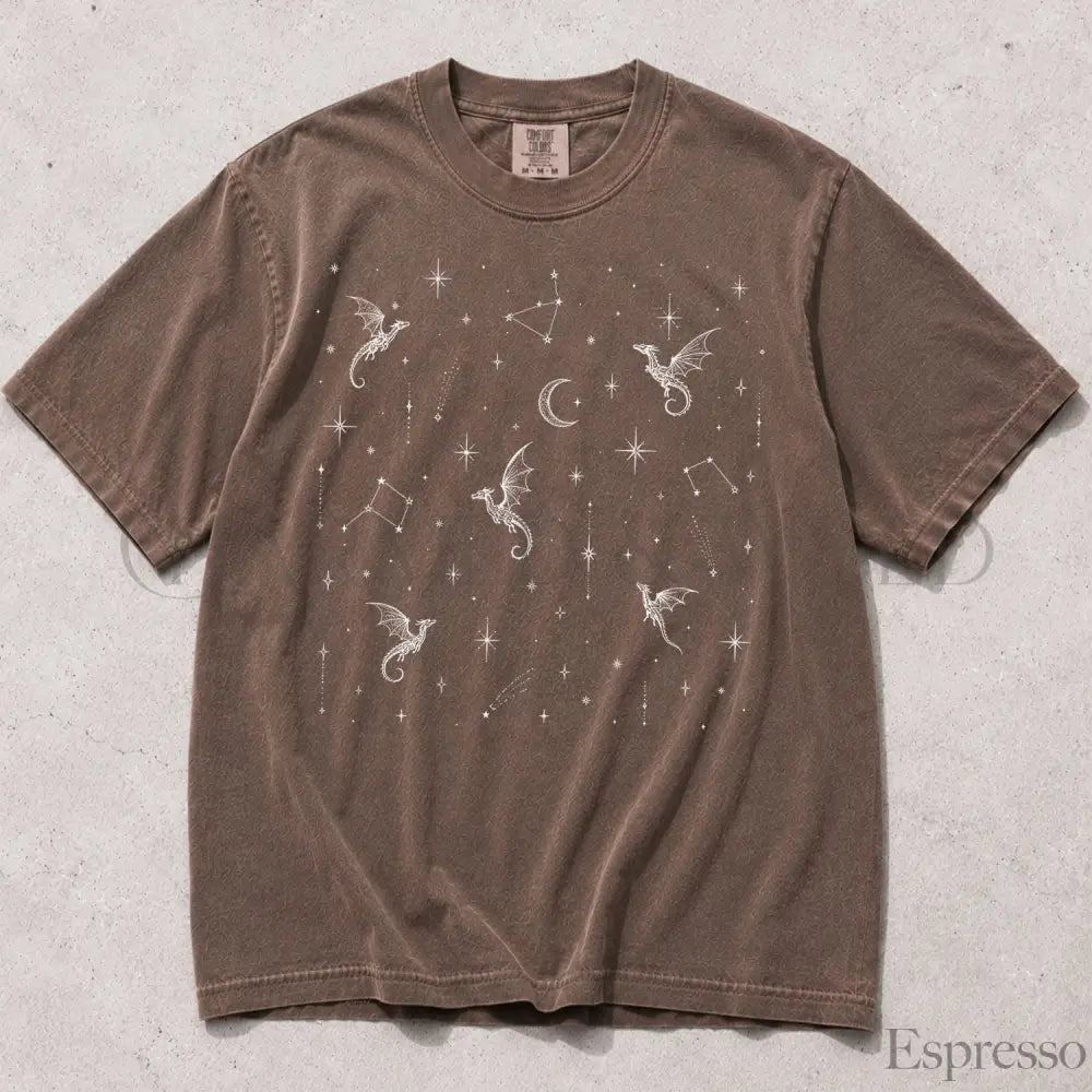 Celestial Dragon Comfort Colors T-Shirt - Espresso / S - T-Shirt