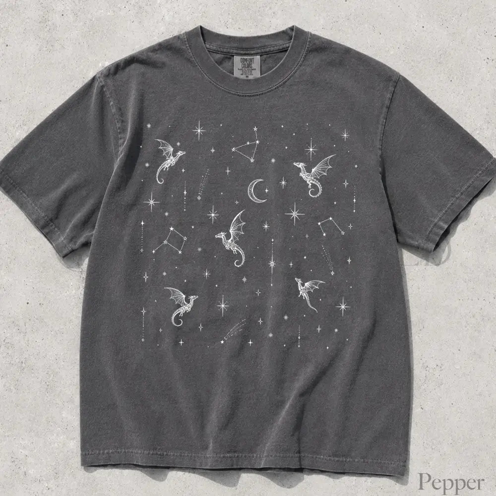 Celestial Dragon Comfort Colors T-Shirt - Pepper / S - T-Shirt