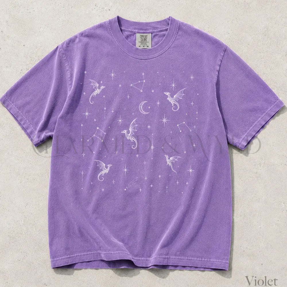Celestial Dragon Comfort Colors T-Shirt - Violet / S - T-Shirt
