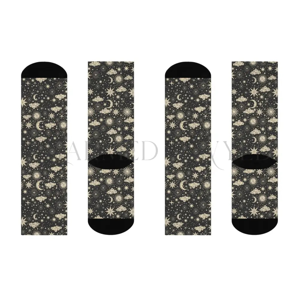 Celestial Moon Stars Adults Unisex Socks