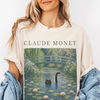 Claude Monet Inspired Black Cat T-Shirt