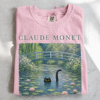 Claude Monet Inspired Black Cat T-Shirt