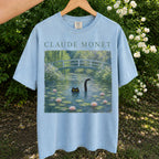 Claude Monet Inspired Black Cat T-Shirt