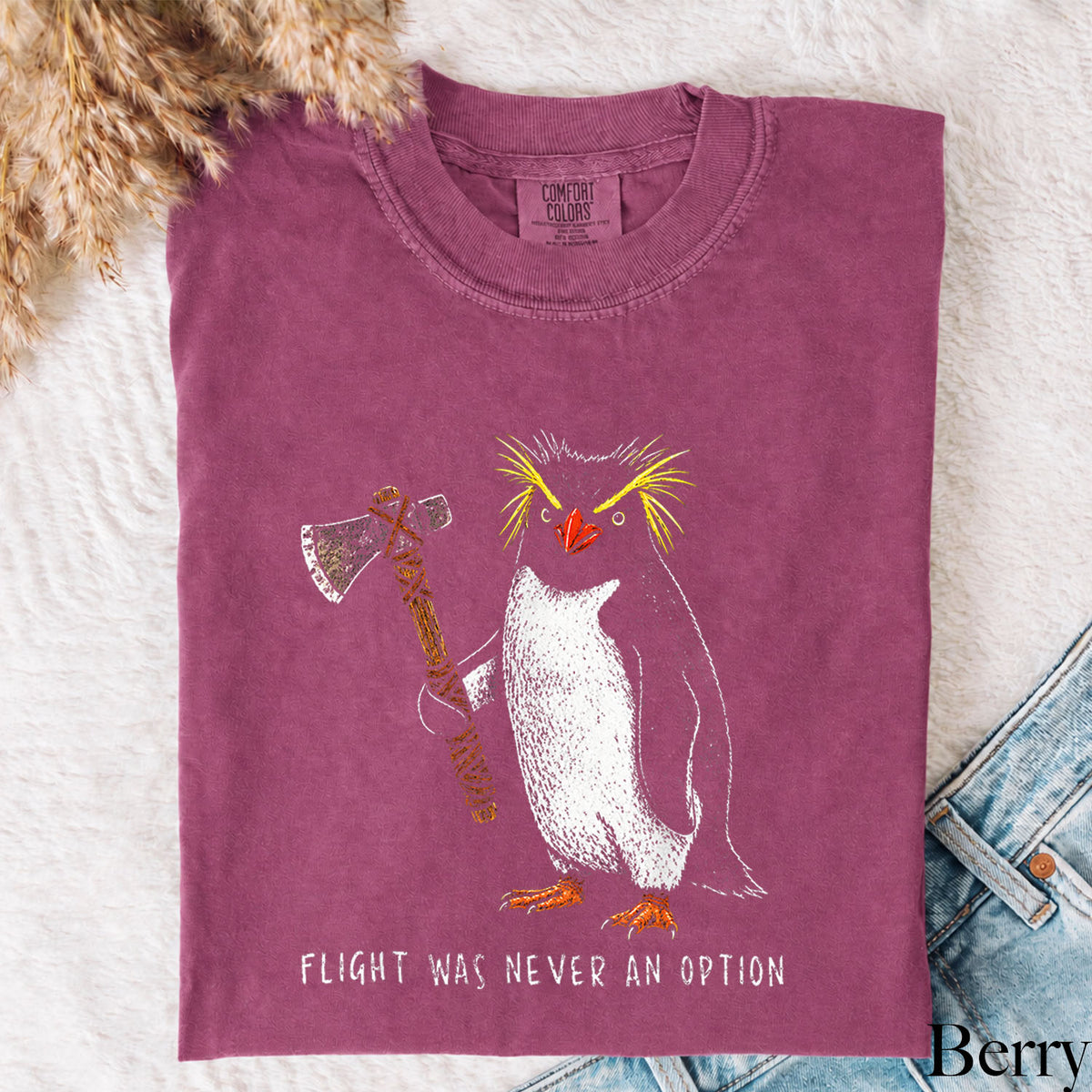 Axe Penguin Comfort Colors T-Shirt