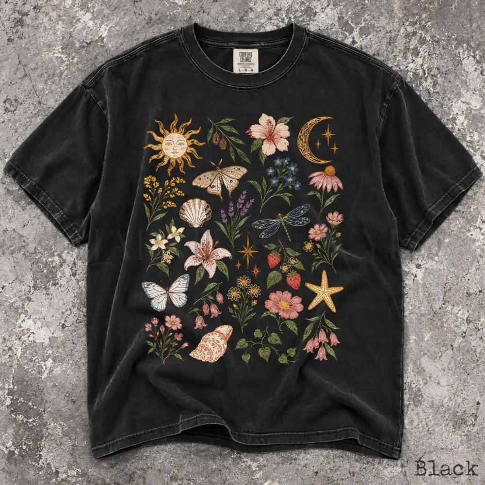 Comfort Colors Bohemian Preppy Shirt - Black / S - T-Shirt