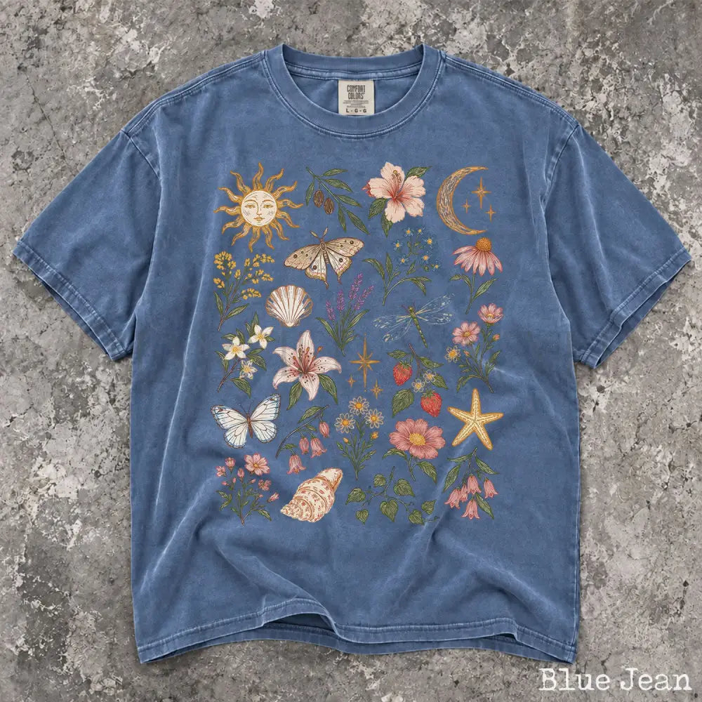 Comfort Colors Bohemian Preppy Shirt - Blue Jean / S - T-Shirt