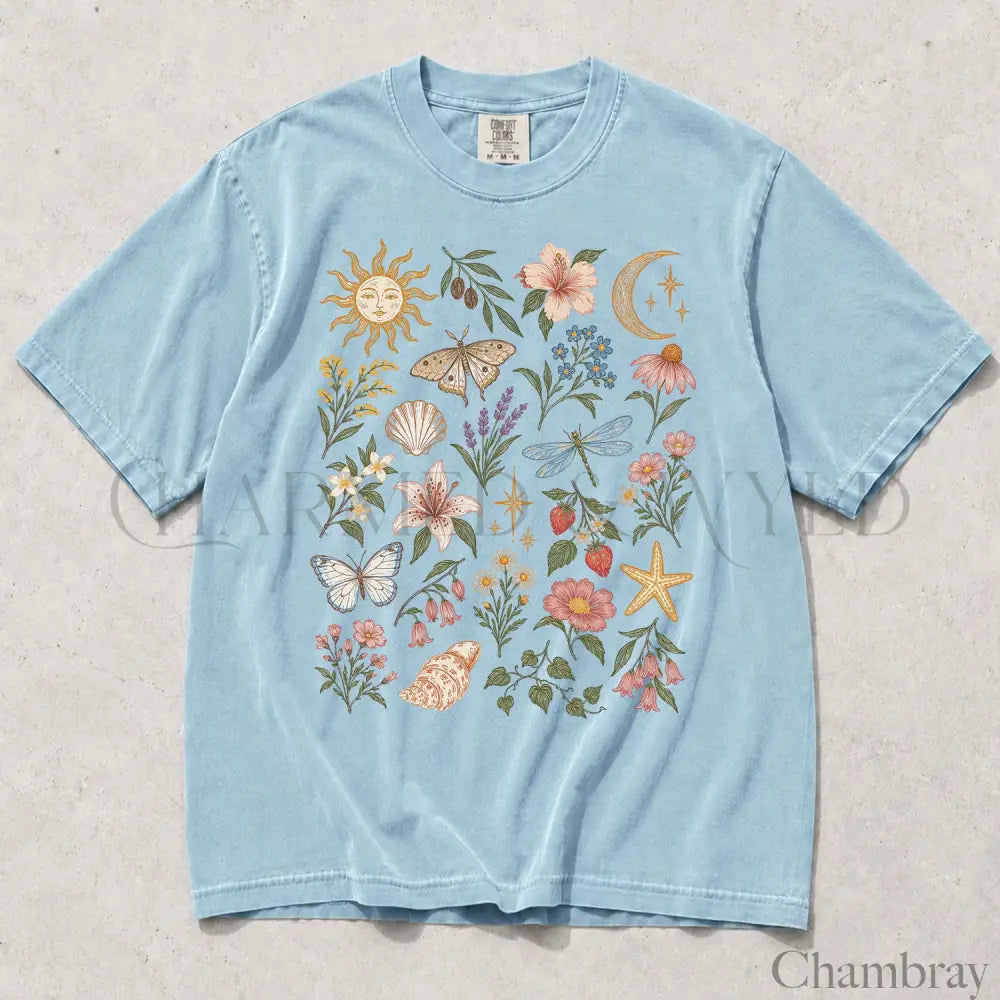 Comfort Colors Bohemian Preppy Shirt - Chambray / S - T-Shirt