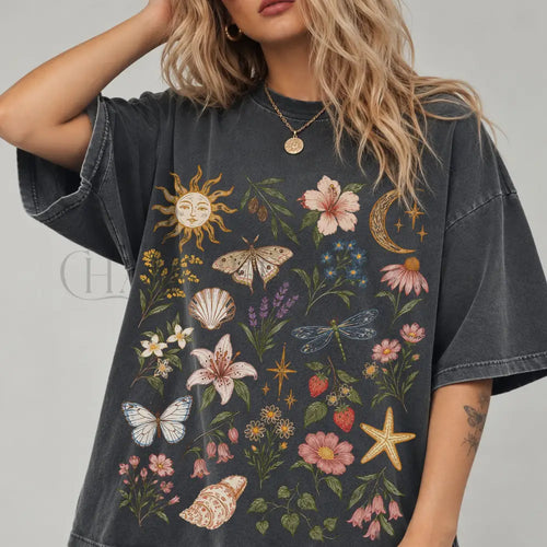 Comfort Colors Bohemian Preppy Shirt - Pepper / S - T-Shirt