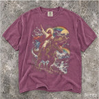 Comfort Colors Jesus Dinosaur Shirt Jesus Riding T Rex Tee Funny Christian Shirt Retro Religious Graphic Tee Dinosaur