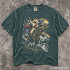 Comfort Colors Jesus Dinosaur Shirt Jesus Riding T Rex Tee Funny Christian Shirt Retro Religious Graphic Tee Dinosaur