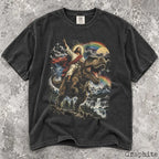 Comfort Colors Jesus Dinosaur Shirt Jesus Riding T Rex Tee Funny Christian Shirt Retro Religious Graphic Tee Dinosaur