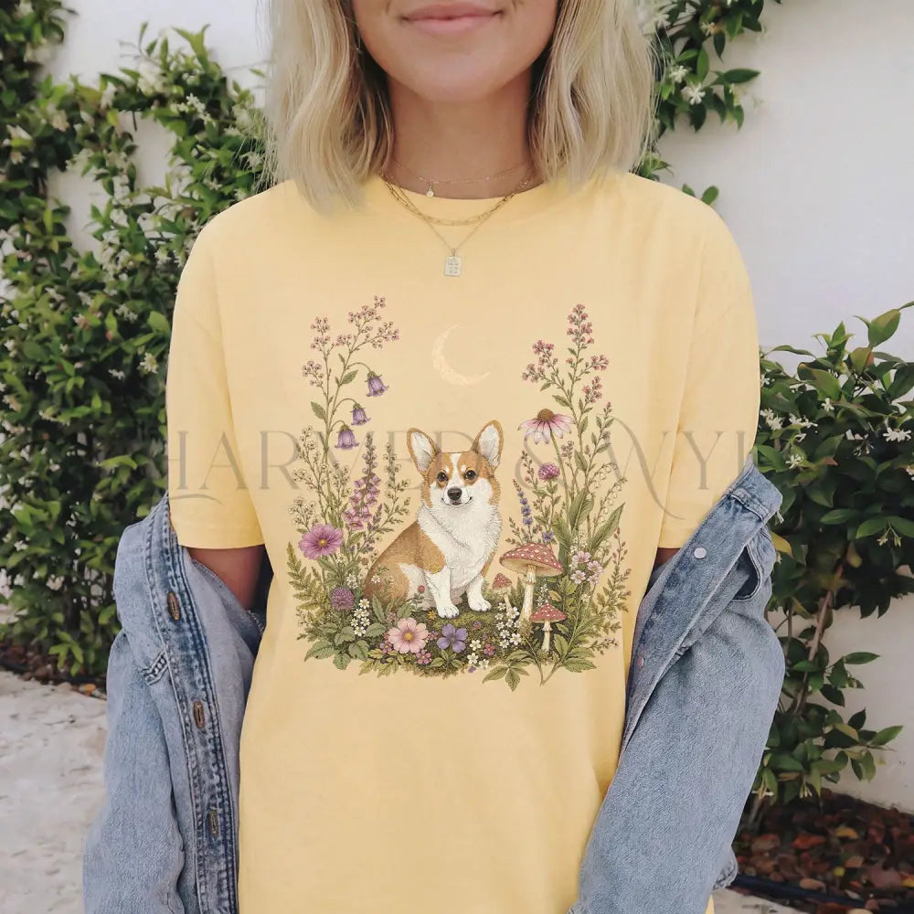Corgi’s Secret Garden T-Shirt - T-Shirt