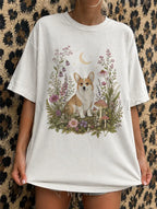 Corgi’s Secret Garden T-Shirt - White / S - T-Shirt