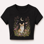 Corgi’s Secret Garden Cropped T-Shirt