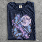 Cosmic Butterfly Moon Comfort Colors Shirt - T-Shirt