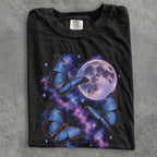 Cosmic Butterfly Moon Comfort Colors Shirt - T-Shirt