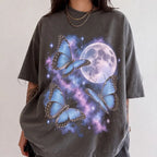 Cosmic Butterfly Moon Comfort Colors Shirt - T-Shirt