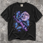 Cosmic Butterfly Moon Comfort Colors Shirt - T-Shirt