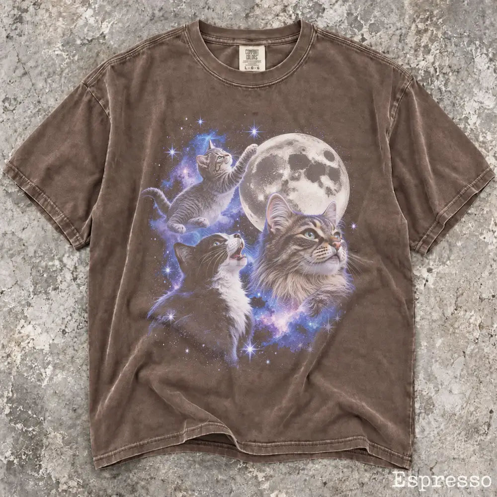 Cosmic Cat Comfort Colors Shirt - Espresso / S - T-Shirt