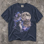 Cosmic Cat Comfort Colors Shirt - Navy / S - T-Shirt