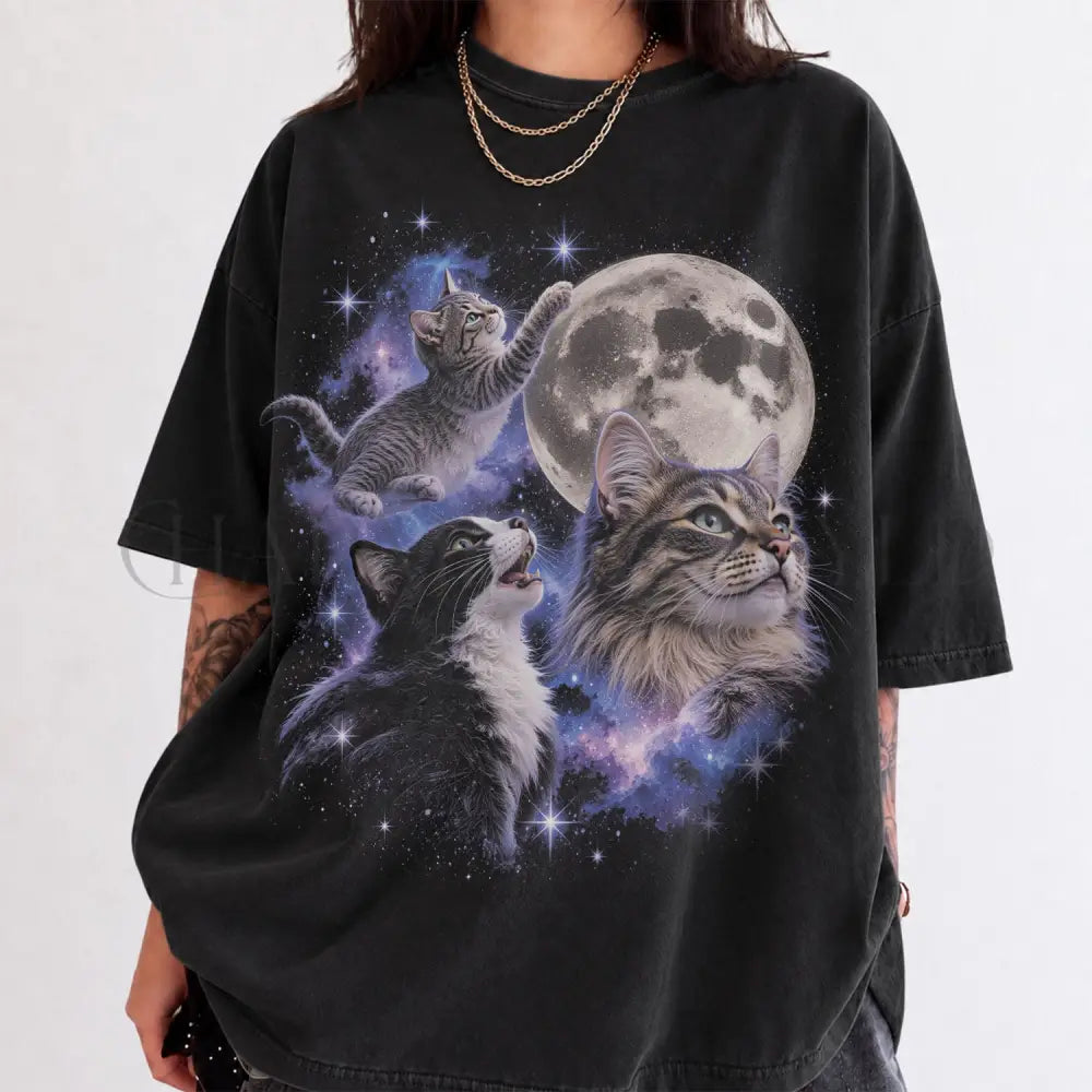 Cosmic Cat Comfort Colors Shirt - T-Shirt