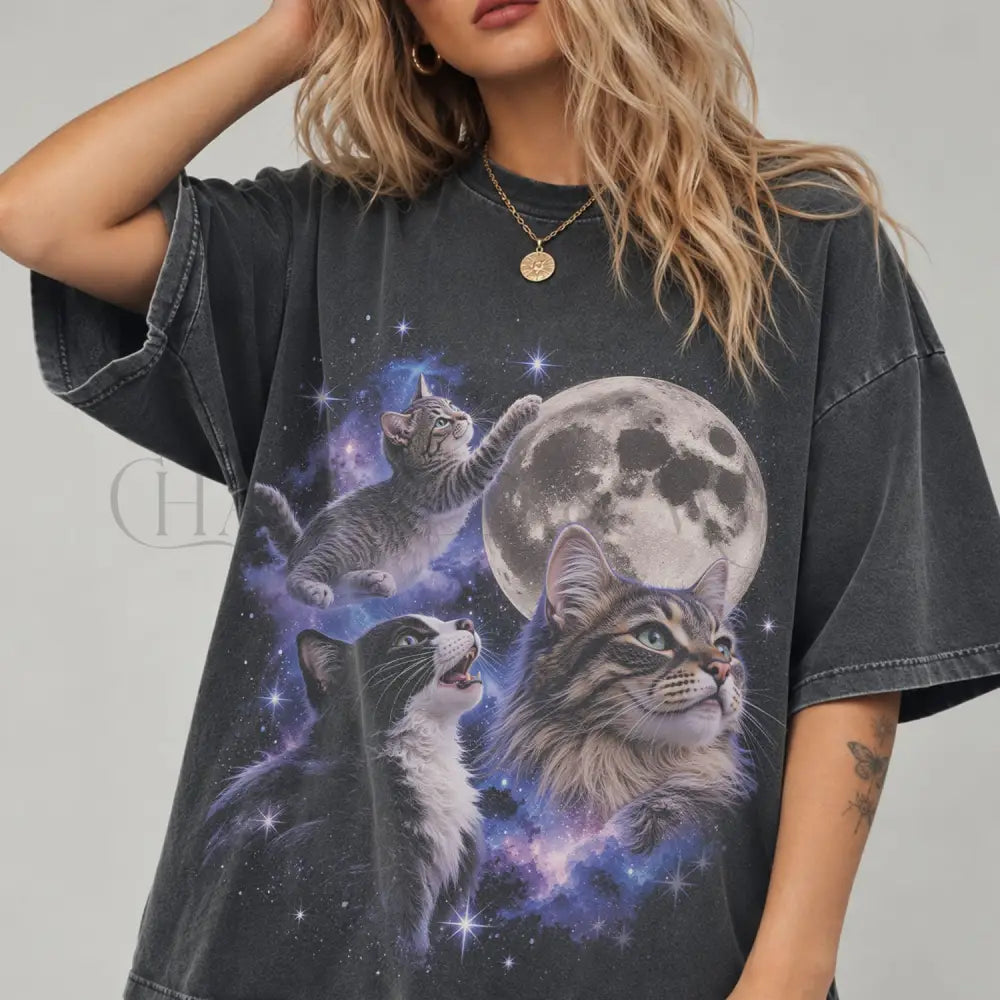 Cosmic Cat Comfort Colors Shirt - T-Shirt