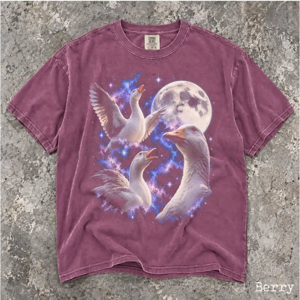 Cosmic Goose Comfort Colors Shirt - Berry / S - T-Shirt
