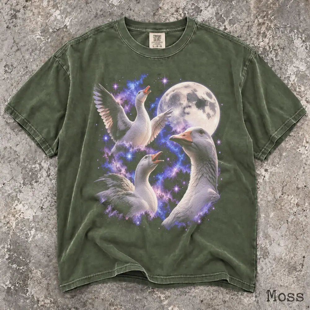 Cosmic Goose Comfort Colors Shirt - Moss / S - T-Shirt