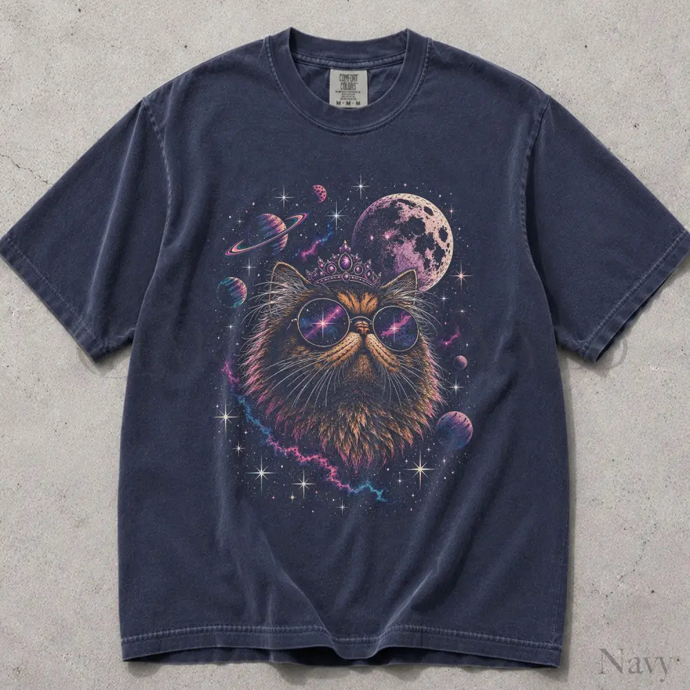 Cosmic Princess Cat Comfort Colors T-Shirt - T-Shirt