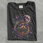 Cosmic Princess Cat Comfort Colors T-Shirt - Graphite / S - T-Shirt