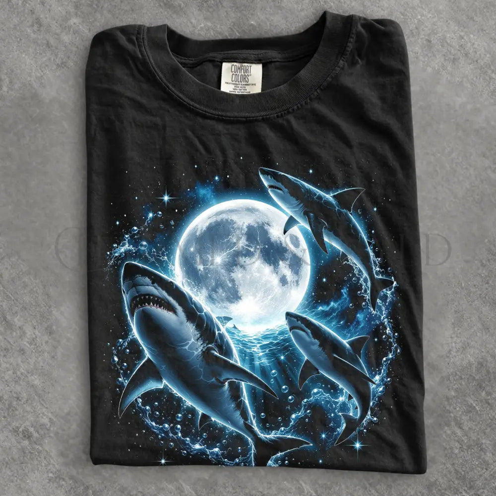 Cosmic Sharks Comfort Colors T-Shirt - T-Shirt