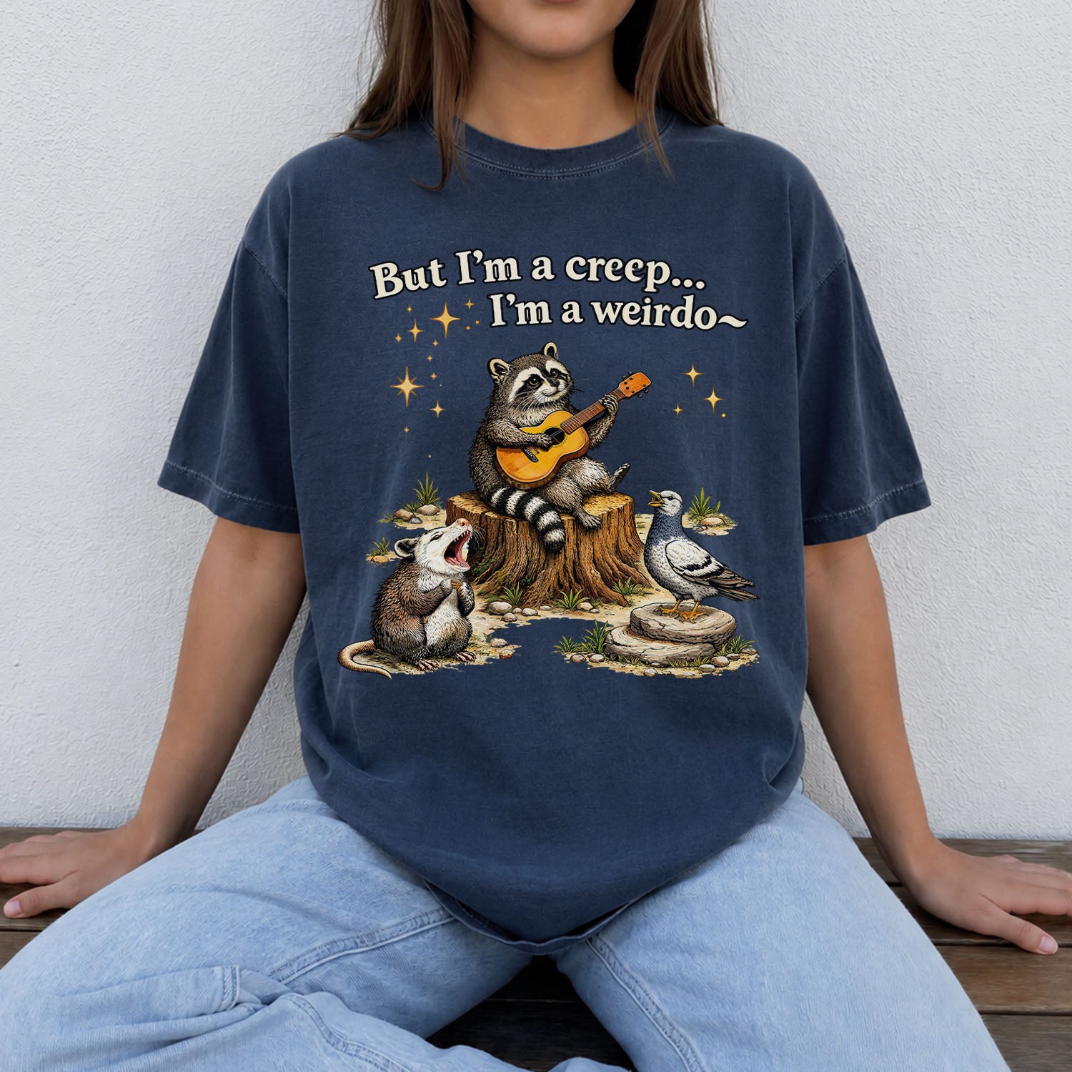 Raccoon But Im a Creep Im a Weirdo T-Shirt