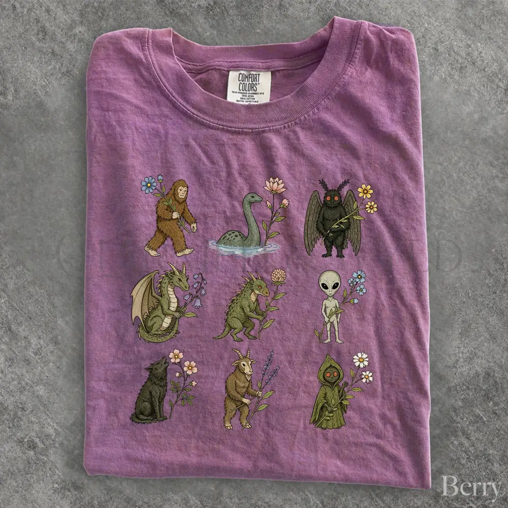 Cryptid Garden Comfort Colors T-Shirt - Berry / S - T-Shirt