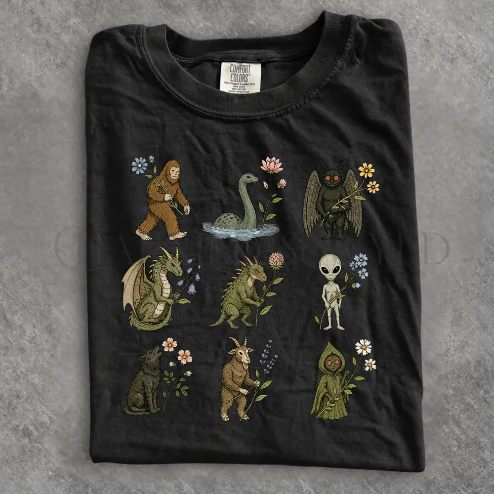 Cryptid Garden Comfort Colors T-Shirt - Black / S - T-Shirt