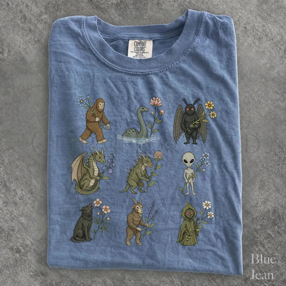 Cryptid Garden Comfort Colors T-Shirt - Blue Jean / S - T-Shirt